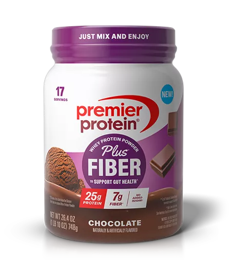 Chocolate Protein Plus° Fiber Powder